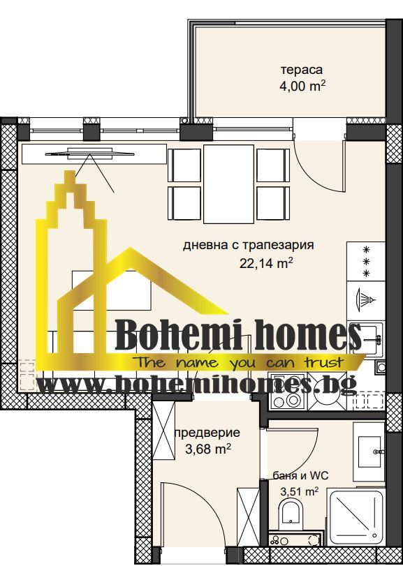 1200 € / кв. м. Продажба на Двустайни и Тристайни Апартаменти в Пловдив - 0