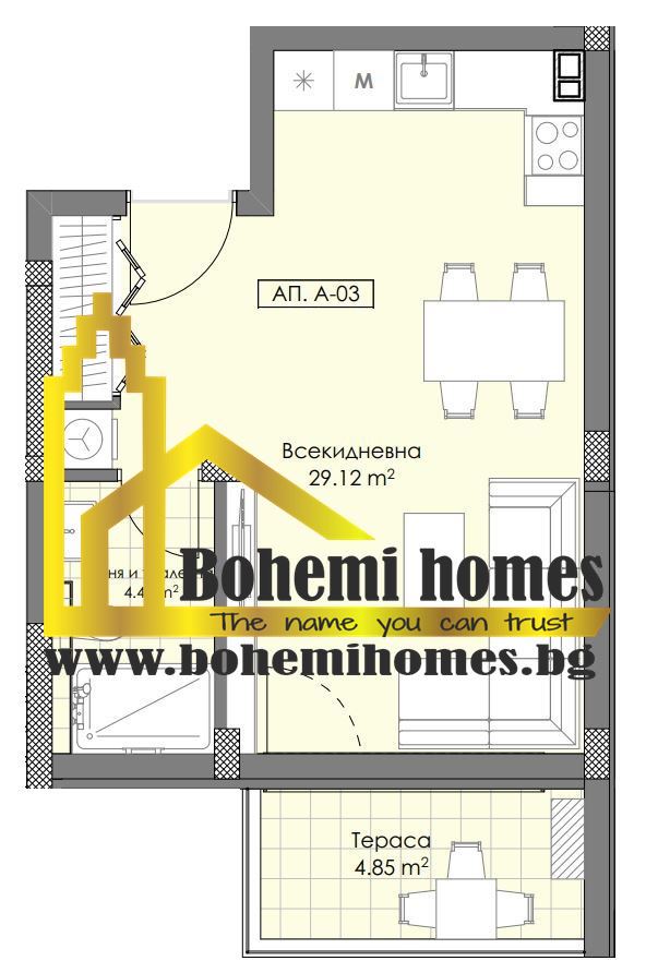 1000 €/кв.м. Продажба на Едностайни, Двустайни и Тристайни Апартаменти в Остромила | Пловдив - 0