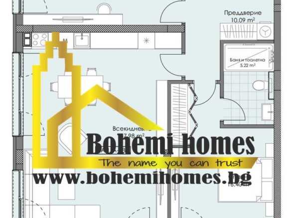 1000 €/кв.м. Продажба на Едностайни, Двустайни и Тристайни Апартаменти в Остромила | Пловдив - 0