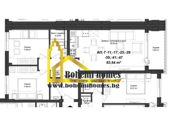 920 € / кв. м. Продажба на Едностайни,Двустайни и Тристайни Апартаменти в Кършияка | Пловдив - 0