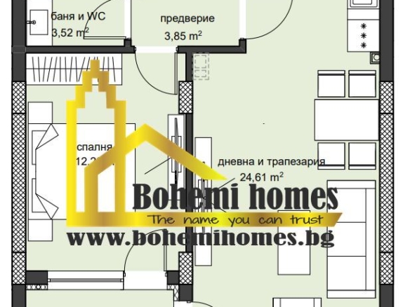 1300 € / кв. м. Продажба на Двустайни и Тристайни Апартаменти в Пловдив - 0