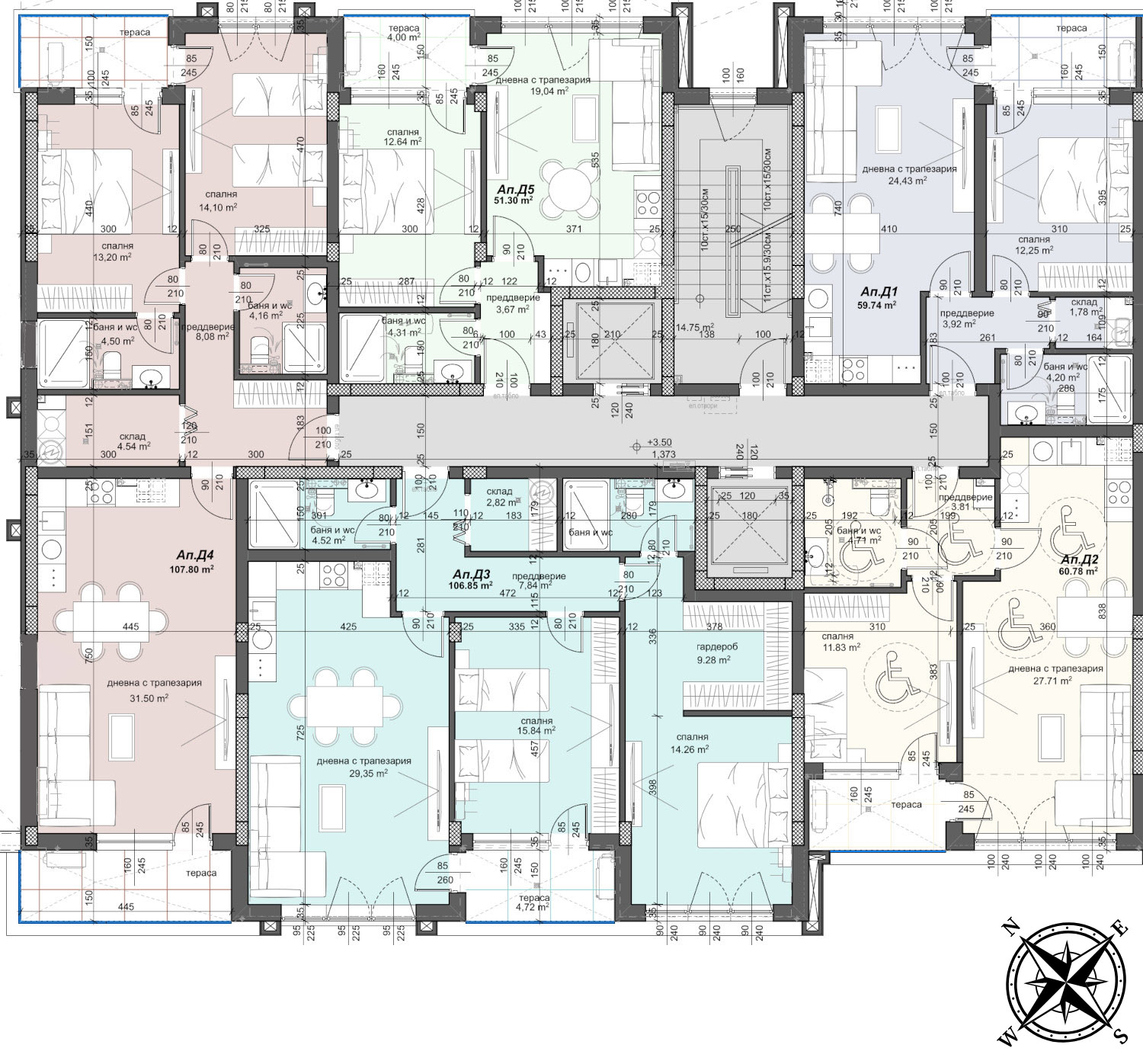 Разпределение секция Д