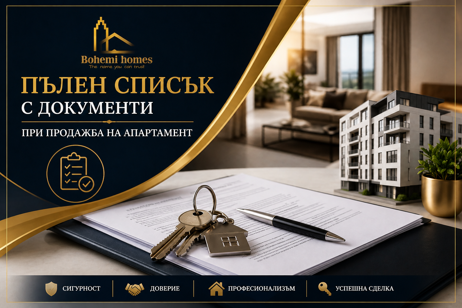Пълен списък с документи при продажба на апартамент